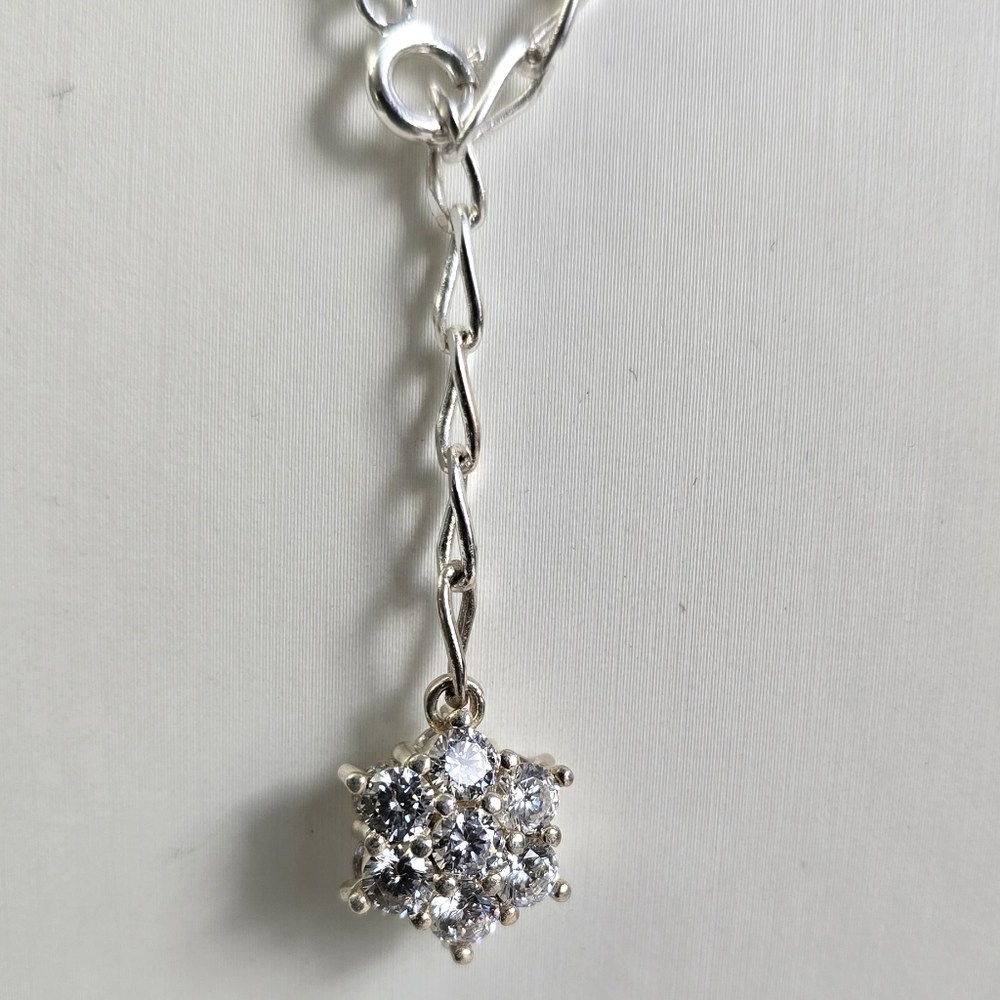 Watch Video / Sterling Silver 925 Elegant Silver Necklace View 3